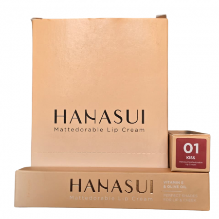 HANASUI MATTEDORABLE LIP CREAM 01 KISS 4gr x12pcs