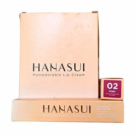HANASUI MATTEDORABLE LIP CREAM 02 POSH 4gr x12pcs