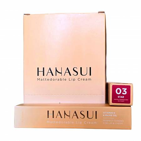 HANASUI MATTEDORABLE LIP CREAM 03 STAR 4gr x12pcs