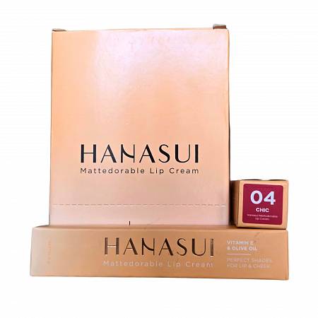 HANASUI MATTEDORABLE LIP CREAM 04 CHIC 4gr x12pcs