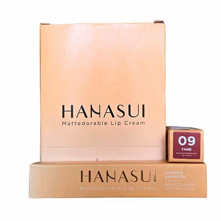 HANASUI MATTEDORABLE LIP CREAM 09 FAME 4gr x12pcs