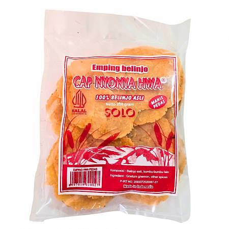 NYONYA HWA MERAH EMPING BELINJO PEDAS MANIS 250gr x60pcs