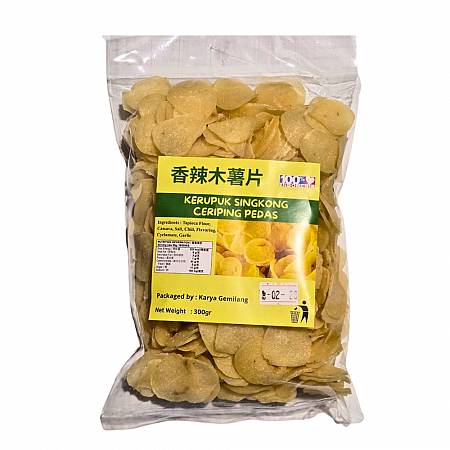 KARAYA KERUPUK SINGKONG CERIPING PEDAS (300gr x15pcs)
