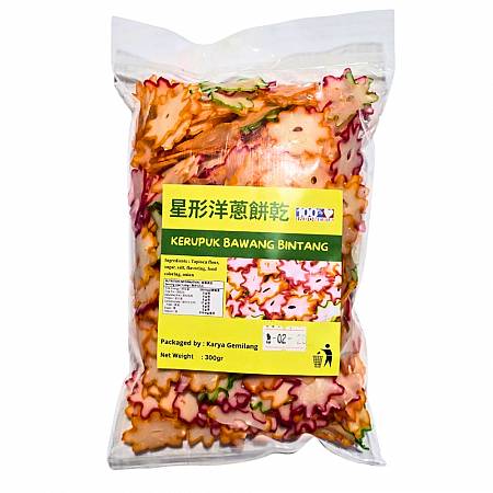 KARAYA KERUPUK BAWANG BINTANG (300gr x15pcs)