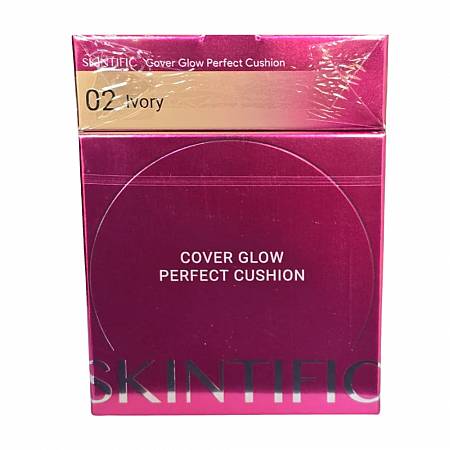 SKINTIFIC COVER GLOW PERFECT CUSHION 02 IVORY 11gr x12pcs