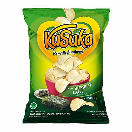 KUSUKA KERIPIK SINGKONG RUMPUT LAUT (180gr x10pcs)