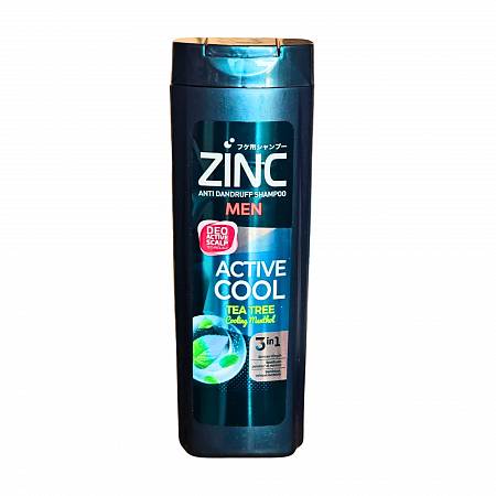ZINC SHAMPOO ACTIVE COOL TEA TREE COOLING MENTHOL (MEN) 170ml x24pcs
