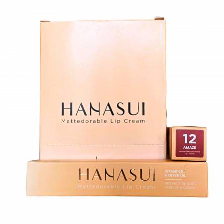 HANASUI MATTEDORABLE LIP CREAM 12 AMAZE 4gr x12pcs