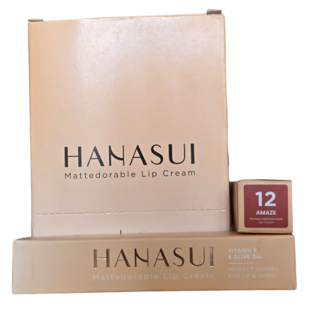 HANASUI MATTEDORABLE LIP CREAM 12 AMAZE 4gr x12pcs