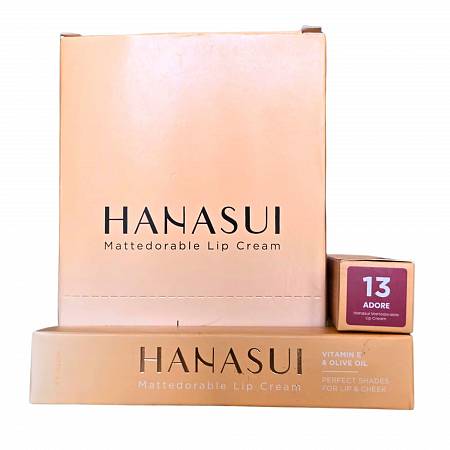 HANASUI MATTEDORABLE LIP CREAM 13 ADORE 4gr x12pcs