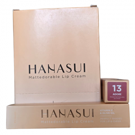 HANASUI MATTEDORABLE LIP CREAM 13 ADORE 4gr x12pcs