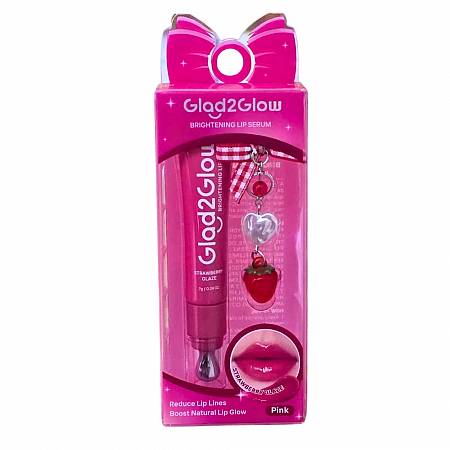 GLAD2GLOW BRIGHTENING LIP SERUM STRAWBERRY GLAZE PINK 7gr x24pcs